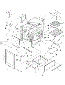 Oven Body Section parts for Kenmore Range 911.6429180 (9116429180, 911 6429180) from AppliancePartsPros.com