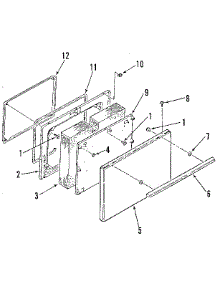 Oven Door Section parts for Kenmore Range 911.6429180 (9116429180, 911 6429180) from AppliancePartsPros.com