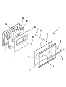 Oven Door Section parts for Kenmore Range 911.7279180 (9117279180, 911 7279180) from AppliancePartsPros.com