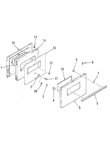 Oven Door Section For Model Number 911.9169180 parts for Kenmore Range 911.6289180 (9116289180, 911 6289180) from AppliancePartsPros.com