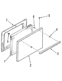 Oven Door Section parts for Kenmore Range 911.6008911 (9116008911, 911 6008911) from AppliancePartsPros.com