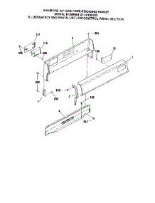 Control Panel Section parts for Kenmore Range 911.6158183 (9116158183, 911 6158183) from AppliancePartsPros.com