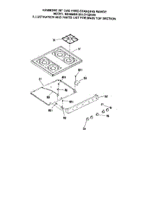 Main Top Section parts for Kenmore Range 911.6158183 (9116158183, 911 6158183) from AppliancePartsPros.com