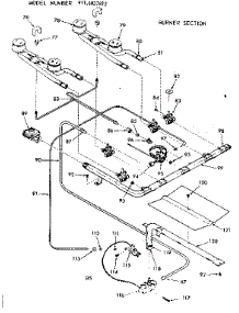 Burner Section parts for Kenmore Range 911.6037812 (9116037812, 911 6037812) from AppliancePartsPros.com