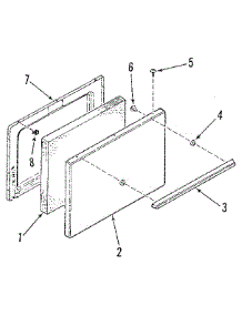 Oven Door Section parts for Kenmore Range 911.6008910 (9116008910, 911 6008910) from AppliancePartsPros.com