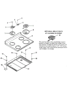 Main Top Section parts for Kenmore Range 911.6008910 (9116008910, 911 6008910) from AppliancePartsPros.com