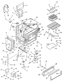 Oven Body Section parts for Kenmore Range 911.48781C2 (91148781C2, 911 48781C2) from AppliancePartsPros.com