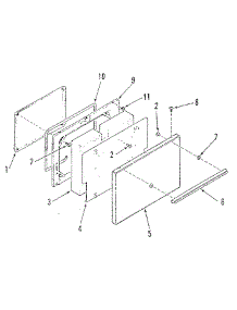 Oven Door Section parts for Kenmore Range 911.6018911 (9116018911, 911 6018911) from AppliancePartsPros.com