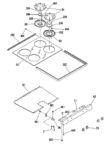 Main Top Section parts for Kenmore Range 911.7390594 (9117390594, 911 7390594) from AppliancePartsPros.com