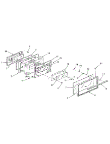 Oven Door Section parts for Kenmore Range 911.7390590 (9117390590, 911 7390590) from AppliancePartsPros.com