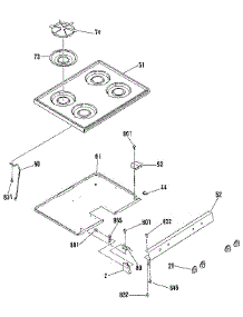 Main Top Section parts for Kenmore Range 911.7359181 (9117359181, 911 7359181) from AppliancePartsPros.com