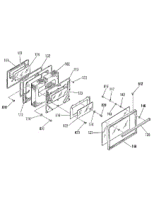 Oven Door Section parts for Kenmore Range 911.7359181 (9117359181, 911 7359181) from AppliancePartsPros.com