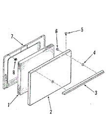 Oven Door Section parts for Kenmore Range 911.6248811 (9116248811, 911 6248811) from AppliancePartsPros.com