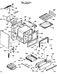 Body Section parts for Kenmore Range 911.6047810 (9116047810, 911 6047810) from AppliancePartsPros.com