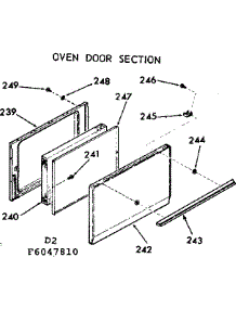 Oven Door Section parts for Kenmore Range 911.6047810 (9116047810, 911 6047810) from AppliancePartsPros.com