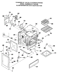 Oven Body Section parts for Kenmore Range 911.7313190 (9117313190, 911 7313190) from AppliancePartsPros.com