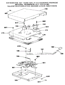 Door Lock Section parts for Kenmore Range 911.7313190 (9117313190, 911 7313190) from AppliancePartsPros.com