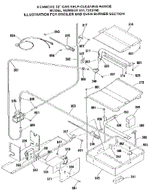 Broiler And Oven Burner Section parts for Kenmore Range 911.7313190 (9117313190, 911 7313190) from AppliancePartsPros.com
