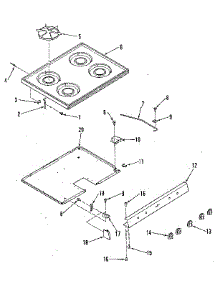 Main Top Section parts for Kenmore Range 911.7340190 (9117340190, 911 7340190) from AppliancePartsPros.com