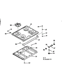 Maintop Section parts for Kenmore Range 911.6038110 (9116038110, 911 6038110) from AppliancePartsPros.com