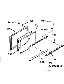Oven Door Section parts for Kenmore Range 911.6038110 (9116038110, 911 6038110) from AppliancePartsPros.com