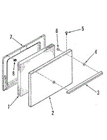 Oven Door Section parts for Kenmore Range 911.6108910 (9116108910, 911 6108910) from AppliancePartsPros.com