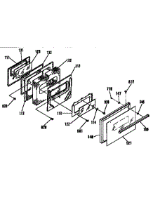 Door Section parts for Kenmore Range 911.4674990 (9114674990, 911 4674990) from AppliancePartsPros.com
