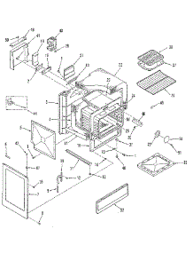 Oven Body Section parts for Kenmore Range 911.6128910 (9116128910, 911 6128910) from AppliancePartsPros.com