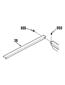 Opt Rear Main Top Fill 8028790 parts for Kenmore Range 911.4678892 (9114678892, 911 4678892) from AppliancePartsPros.com