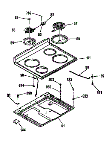 Main Top Section parts for Kenmore Range 911.91478790 (91191478790, 911 91478790) from AppliancePartsPros.com