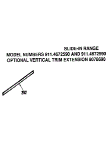 Optional Vertical Trim Extension 8078690 parts for Kenmore Range 911.4672990 (9114672990, 911 4672990) from AppliancePartsPros.com