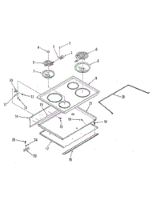 Main Top Section parts for Kenmore Range 911.4548812 (9114548812, 911 4548812) from AppliancePartsPros.com
