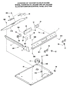 Control Panel Section parts for Kenmore Range 911.4672590 (9114672590, 911 4672590) from AppliancePartsPros.com