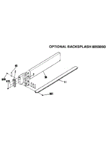 Optional Backsplash parts for Kenmore Range 911.4672991 (9114672991, 911 4672991) from AppliancePartsPros.com