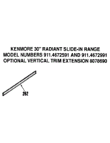 Extension Trim parts for Kenmore Range 911.4672991 (9114672991, 911 4672991) from AppliancePartsPros.com