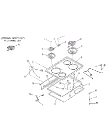 Main Top Section parts for Kenmore Range 911.455881A (911455881A, 911 455881A) from AppliancePartsPros.com