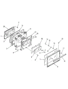 Oven Door Section parts for Kenmore Range 911.455881A (911455881A, 911 455881A) from AppliancePartsPros.com