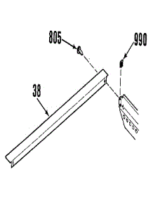 Optional Rear Main Top Filler 8028790 parts for Kenmore Range 911.4612190 (9114612190, 911 4612190) from AppliancePartsPros.com