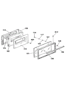 Door parts for Kenmore Range 911.4612190 (9114612190, 911 4612190) from AppliancePartsPros.com