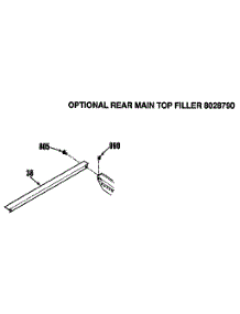 Rear Main Top Filler parts for Kenmore Range 911.4672992 (9114672992, 911 4672992) from AppliancePartsPros.com