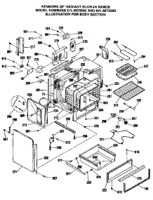 Body Section parts for Kenmore Range 911.4672992 (9114672992, 911 4672992) from AppliancePartsPros.com