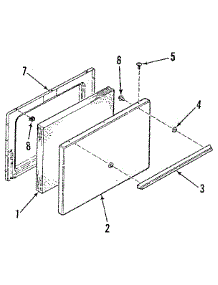 Oven Door Section parts for Kenmore Range 911.4618811 (9114618811, 911 4618811) from AppliancePartsPros.com