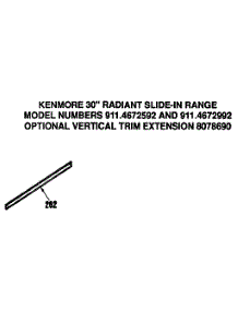 Trim Extension 8078690 parts for Kenmore Range 911.4672592 (9114672592, 911 4672592) from AppliancePartsPros.com