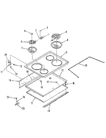 Main Top Section parts for Kenmore Range 911.4548813 (9114548813, 911 4548813) from AppliancePartsPros.com