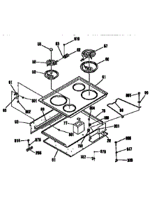 Main Top Section parts for Kenmore Range 911.4554590 (9114554590, 911 4554590) from AppliancePartsPros.com