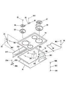 Main Top Section parts for Kenmore Range 911.455881C (911455881C, 911 455881C) from AppliancePartsPros.com