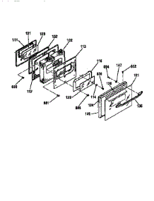 Door parts for Kenmore Range 911.95879790 (91195879790, 911 95879790) from AppliancePartsPros.com