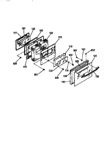 Door parts for Kenmore Range 911.95876790 (91195876790, 911 95876790) from AppliancePartsPros.com