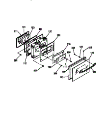 Door Section parts for Kenmore Range 911.45565791 (91145565791, 911 45565791) from AppliancePartsPros.com