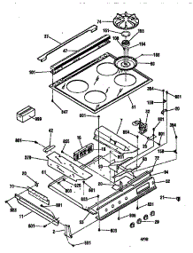 Main Top Section parts for Kenmore Range 911.36765791 (91136765791, 911 36765791) from AppliancePartsPros.com